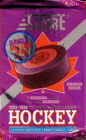 1993-94 Score Bilingual Canadian Edition Hockey Retail Box Pack