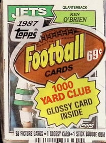 1987 Topps Series 1 Football Retail Box Cello Pack