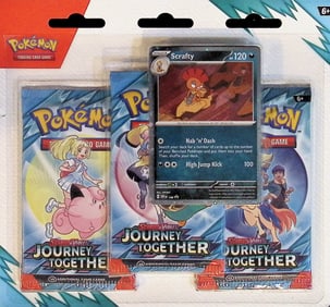 2025 Pokemon Journey Together Blister 3 Pack Blister Booster Pack Set