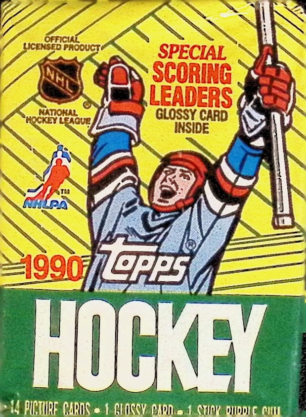 1990 Topps Vintage Hockey Cards Retail Box Wax Pack Sports Cards Wayne Gretzky (1 of 1)