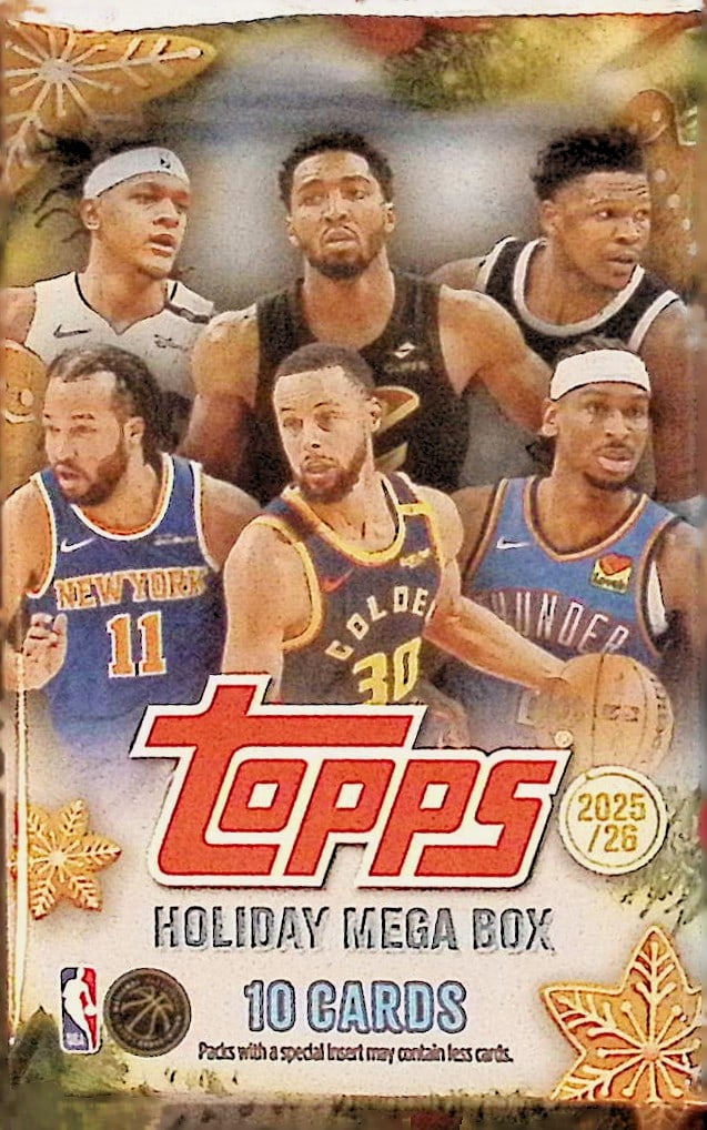 2025-26 Topps Basketball Card HOLIDAY MEGA BOX PACK - RC'S: Cooper Flagg, Stephon Castle, VJ: Topps Basketball NBA Trading & Sports Cards, Rookie Cards in this set are Cooper Flagg, Dylan Harper, Ace Bailey, V J Edgecombe, Kon Knueppel , Autographs, Signatures, Green Topps Logo Refractor, Auct