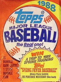 1988 Topps Series 1 Vintage Baseball Card Retail Box Wax Pack Sports Cards