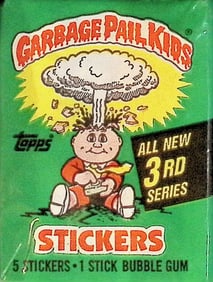 1986 Topps Vintage Garbage Pail Kids Retail Box Wax Pack - 3rd Series