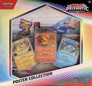 2025 Pokemon Scarlet & Violet Prismatic Evolutions Poster Collection