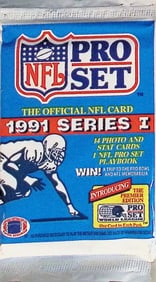 1991 Pro-Set Series 1 Vintage Football Card Retail Box Wax Pack, Sports Cards