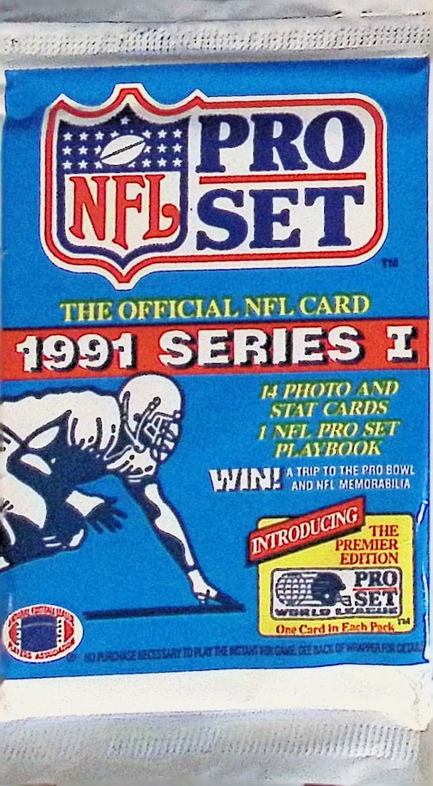 1991 Pro-Set Series 1 Vintage Football Card Retail Box Wax Pack, Sports Cards (1 of 1)