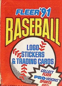 1991 Fleer Baseball Cards Retail Box Pack Sports Cards MLB Trading Cards Rookie Cards