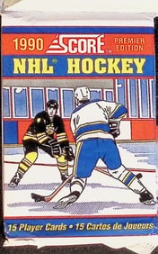 1990 Score Premier Edition Hockey Cards Retail Box Pack Sports Cards Wayne Gretzky