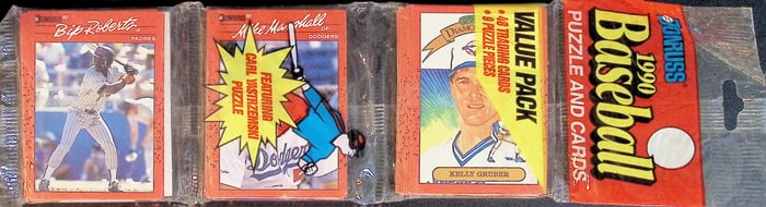 1990 Donruss Series 1 RACK PACK Vintage Baseball Card Factory Sealed - You Get the Pack Shown