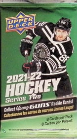 2021-22 Upper Deck Series 2 Hockey Card Retail Box Pack - Young Guns Rookie Cards