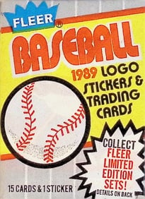 1989 Fleer Baseball Series 1 Retail Box Wax Pack - Billy Ripken Error Card Year