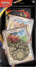 2024 Pokemon Scarlet & Violet Destined Rivals Single Booster Blister Hanger w/ 1 Coin & 2 Promo