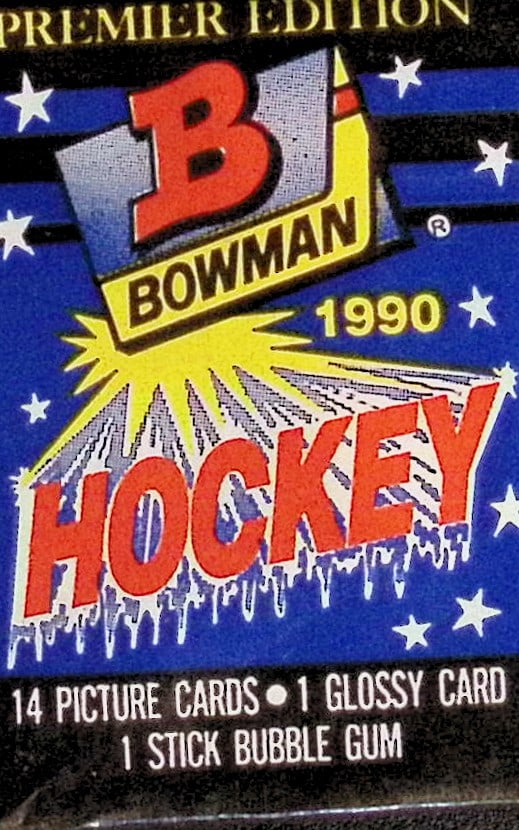 1990 Bowman Vintage Hockey Card Retail Box Wax Pack Sports Cards (1 of 1)
