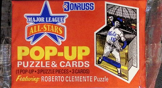1986 Donruss Leaf Major League All-Stars Pop UP Insert Cello Pack
