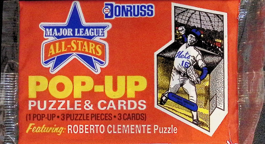 1986 Donruss Leaf Major League All-Stars Pop UP Insert Cello Pack (1 of 2)