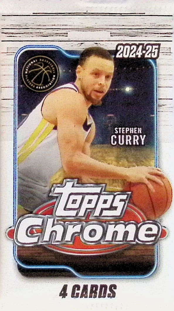2024-25 Topps Chrome Basketball Cards BLASTER BOX PACK: Topps Chrome Basketball NBA Trading & Sports Cards, Victor Wembanyama, Brandon Miller, Amen Thompson, Scoot Henderson, Ausar Thompson, Autographs, Signatures, Green Topps Logo Refractor, Auction Lots
