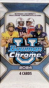 2025 Bowman Chrome U Football Cards BLASTER BOX PACK Sports Cards NFL Trading Cards