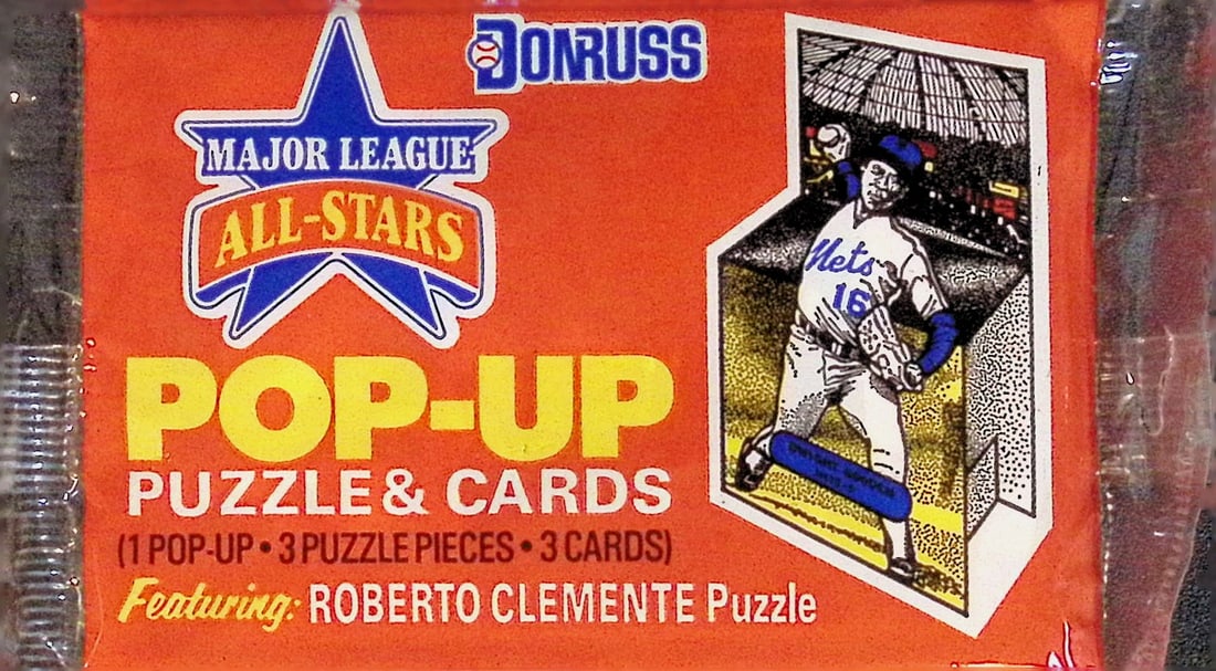 1986 Donruss Leaf Major League All-Stars Pop UP Insert Cello Pack (1 of 2)