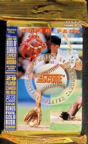1994 Score Series 1 Super Pack 29 Cards, 1 Foil Card & Boys of Summer Inserts Vintage Baseball Cards