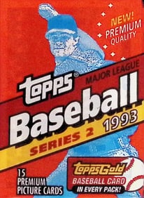 1993 Topps Vintage Series 2 Baseball Card Retail Box Wax Pack
