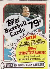 1989 Topps Series 1 Vintage Baseball Cards CELLO FAT PACK Sports Cards