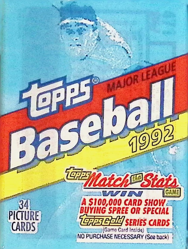 1992 Topps Vintage Series 1 Baseball Cards CELLO RETAIL BOX FAT PACK, Sports Cards Rookie Cards (1 of 2)