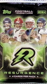 2024 Topps Resurgence Football Cards Blaster Box Pack - Jayden Daniels Rookie Card