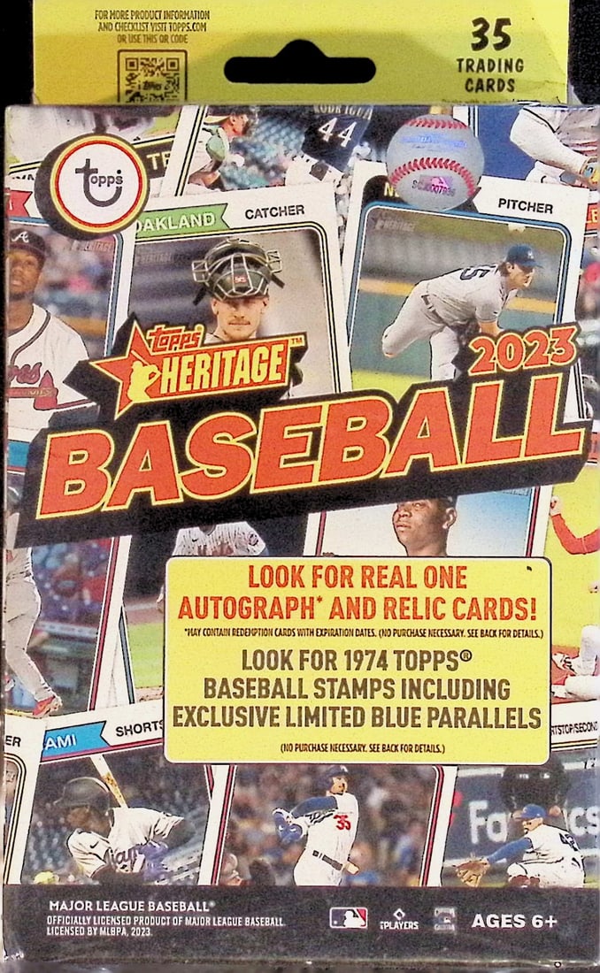 2023 Topps Heritage Baseball Card Hanger Box, Sports Cards, Rookie Cards, MLB Trading Cards (1 of 2)