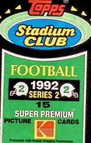 1992 Topps STADIUM CLUB SERIES 2 Super Premium Football Card Retail Box Wax Pack - John Elway, Dan