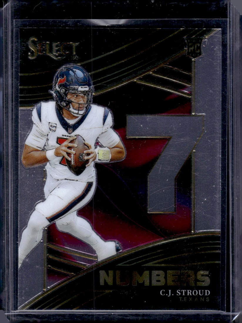 Cj Stroud Rookie Card Numbers 2023 Select #NMB-CST Houston Texans (1 of 2)