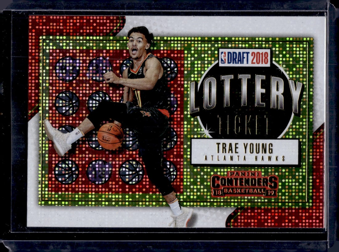 Trae Young Rookie Card Lottery Ticket 2018-19 Contenders Hobby #5 Hawks, Wizards (1 of 2)