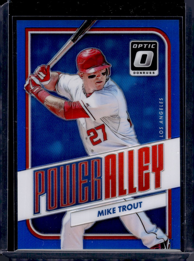 Mike Trout Power Alley Blue Prizm /149 2016 Donruss Optic #PA2 Los Angeles Angels (1 of 2)