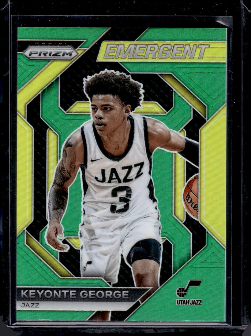 Keyonte George Rookie Card Emergent Green Prizm 2023-24 Prizm #2 Utah Jazz (1 of 2)