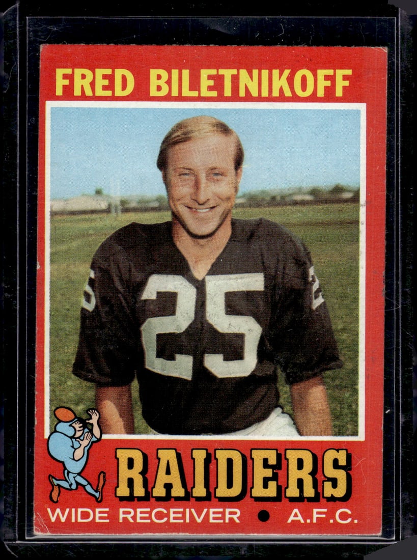 Fred Biletnikoff 1971 Topps #178 Raiders Vintage Football Card (1 of 2)