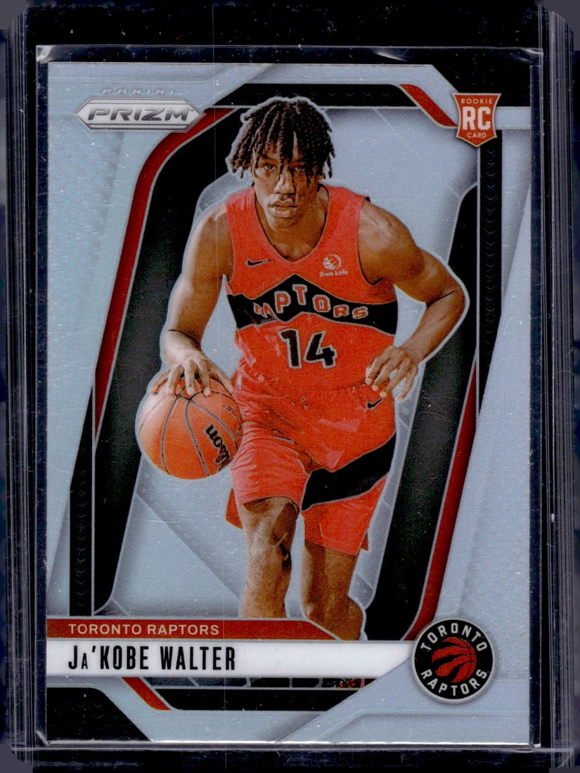 Ja'Kobe Walter Rookie Card Silver Prizm 2024-25 Panini Prizm #223 Toronto Raptors (1 of 2)