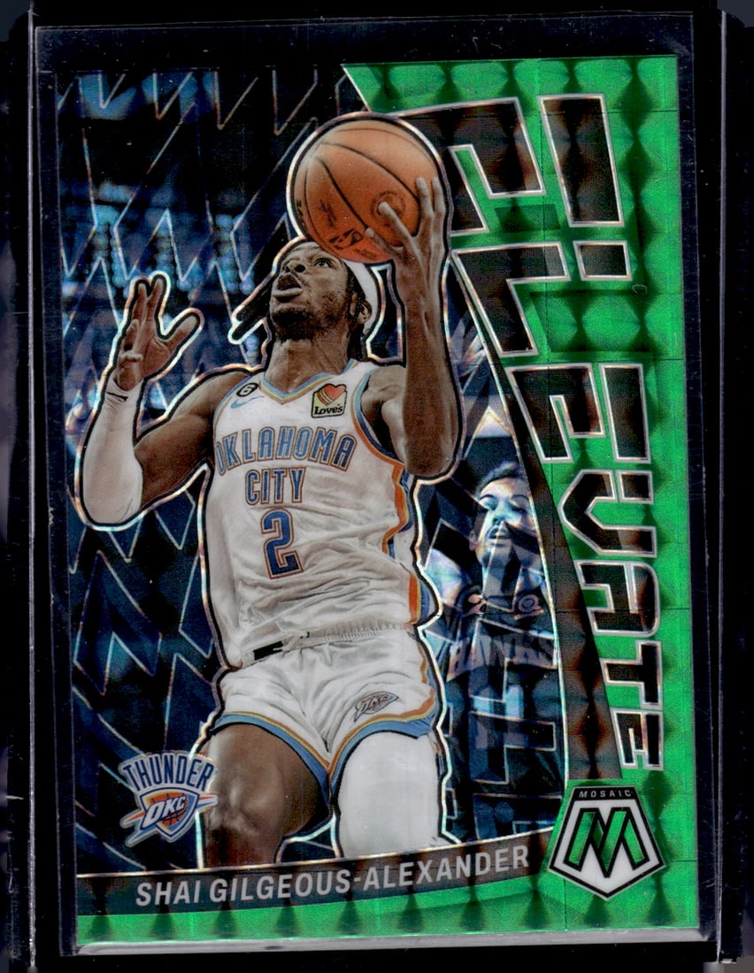 Shai Gilgeous-Alexander Elevate Green Mosaic Prizm 2022-23 Mosaic #13 Thunder (1 of 2)