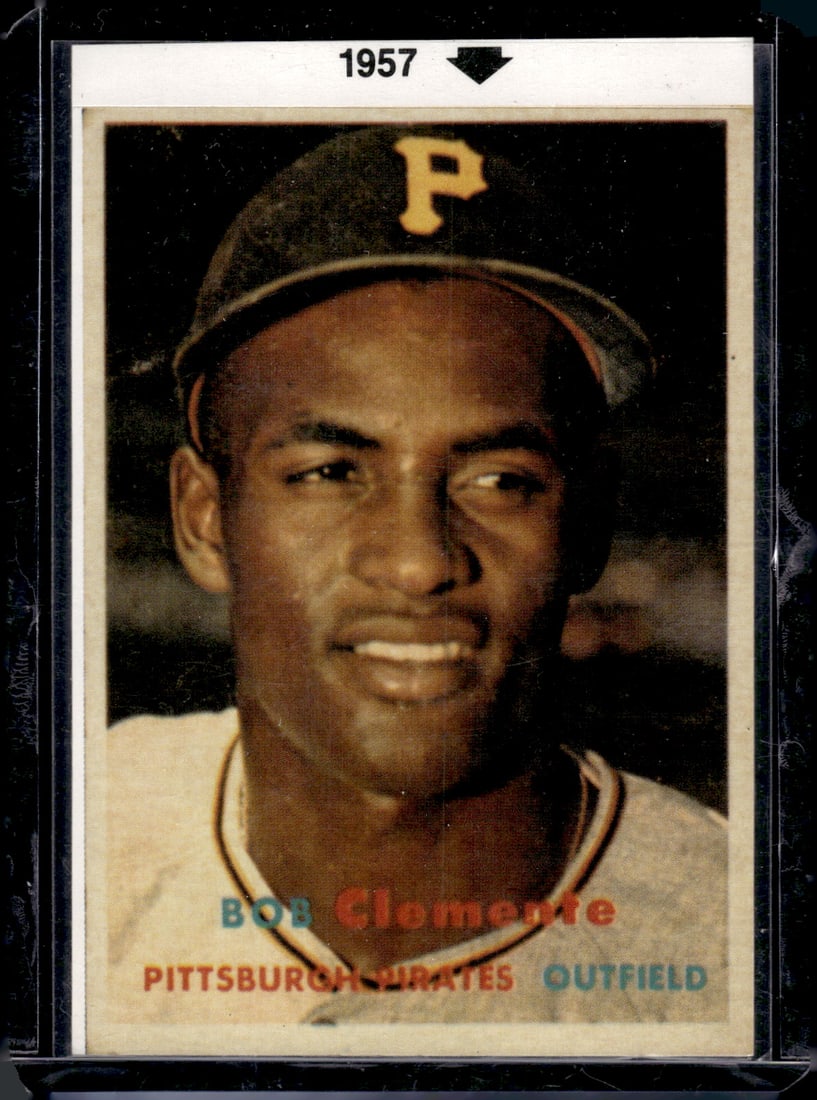 Roberto Clemente 1990 Giant Eagle Reprint Sticker of 1957 Topps Card (1 of 2)