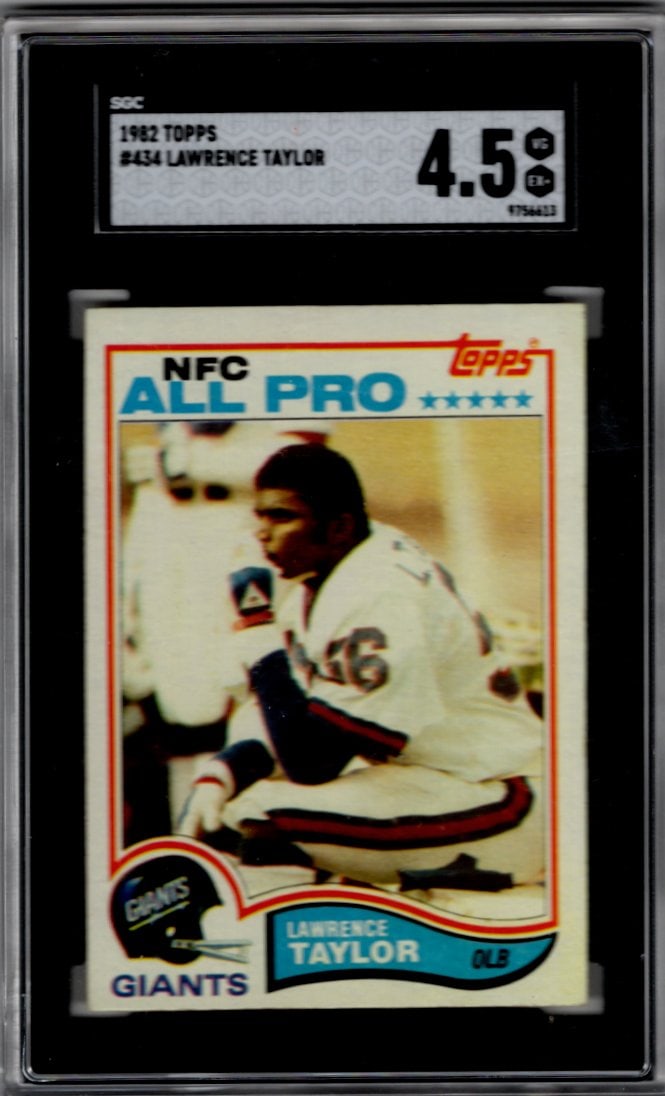 Lawrence Taylor Rookie Card 1982 Topps #434 SGC 4.5 New York Giants (1 of 2)