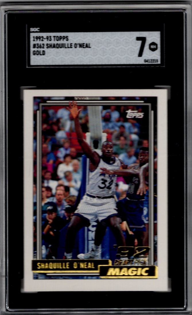 Shaquille O'Neal 1992-93 Topps Gold #362 SGC 7 Magic, Lakers (1 of 2)
