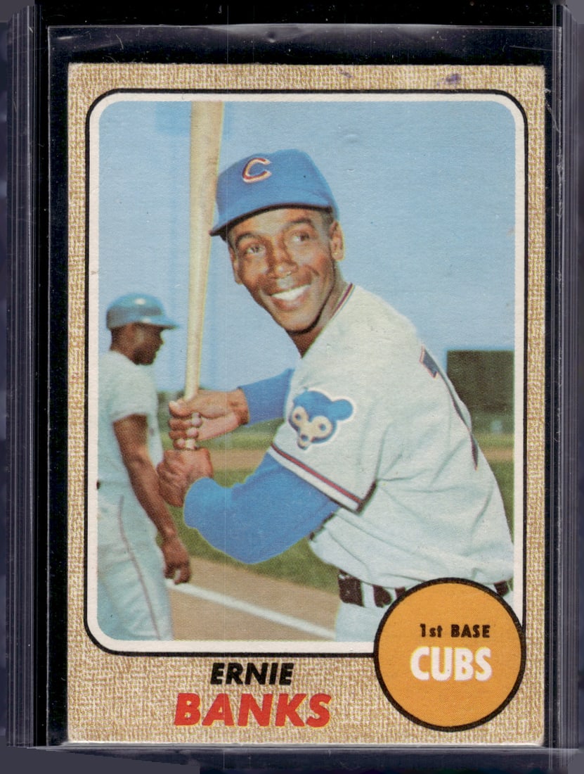 Ernie Banks 1968 Topps #355 Top Has Some Marks and is Slightly Warped See Pics (1 of 2)