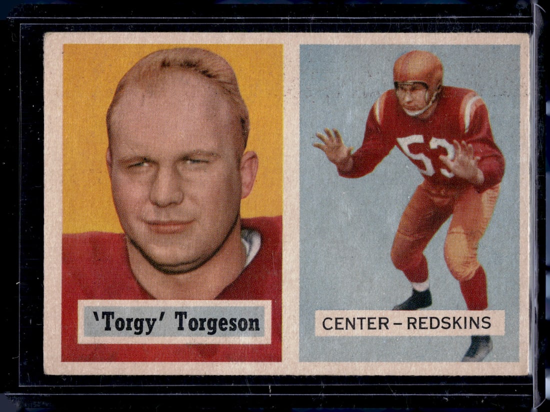 Torgy Torgeson 1957 Topps #12 Redskins Vintage Football Card (1 of 2)