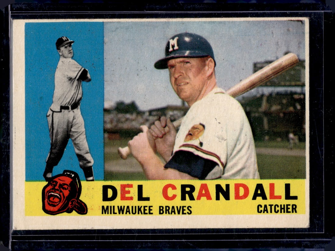 Del Crandall 1960 Topps #170 Milwaukee Braves Vintage Baseball Card (1 of 2)