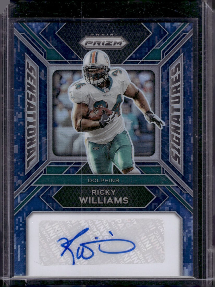 Ricky Williams Navy Camo Auto /25 2023 Panini Prizm #SS-RW Miami Dolphins (1 of 2)