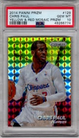 Chris Paul Yellow & Red Mosaic Prizm 2014-15 Prizm #129 PSA 10 POP 1!!