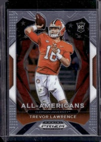 Trevor Lawrence Rookie Card All-Americans 2021 Prizm Draft Picks #181 Clemson Tigers
