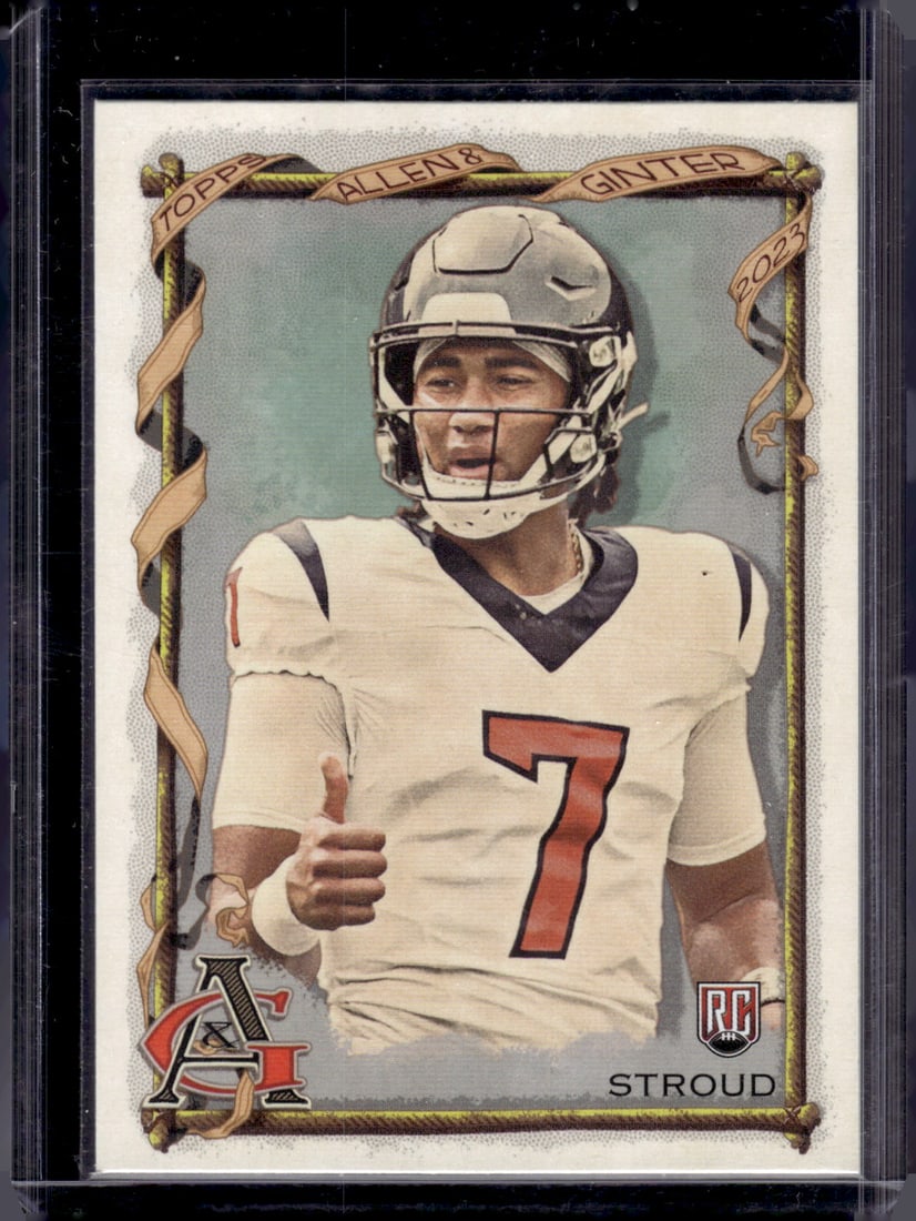 Cj Stroud Rookie Card Allen & Ginter 2023 Topps Composite #402 Houston Texans (1 of 2)