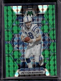 Peyton Manning Green Mosaic Prizm 2023 Mosaic #100 Indianapolis Colts