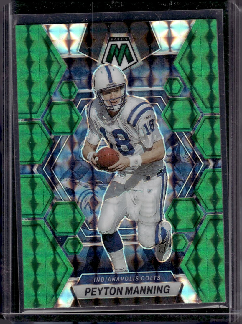 Peyton Manning Green Mosaic Prizm 2023 Mosaic #100 Indianapolis Colts (1 of 2)