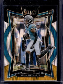 Brian Thomas Jr. Rookie Card Black/Gold Shock Prizm 2024 Select #91 Jaguars