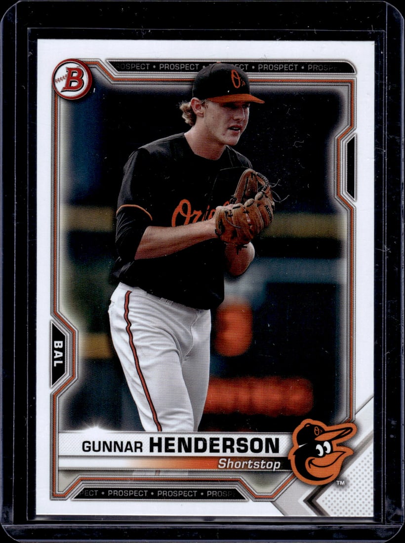 Gunnar Henderson Prospects 2021 Bowman #BP-49 Batlimore Orioles (1 of 2)